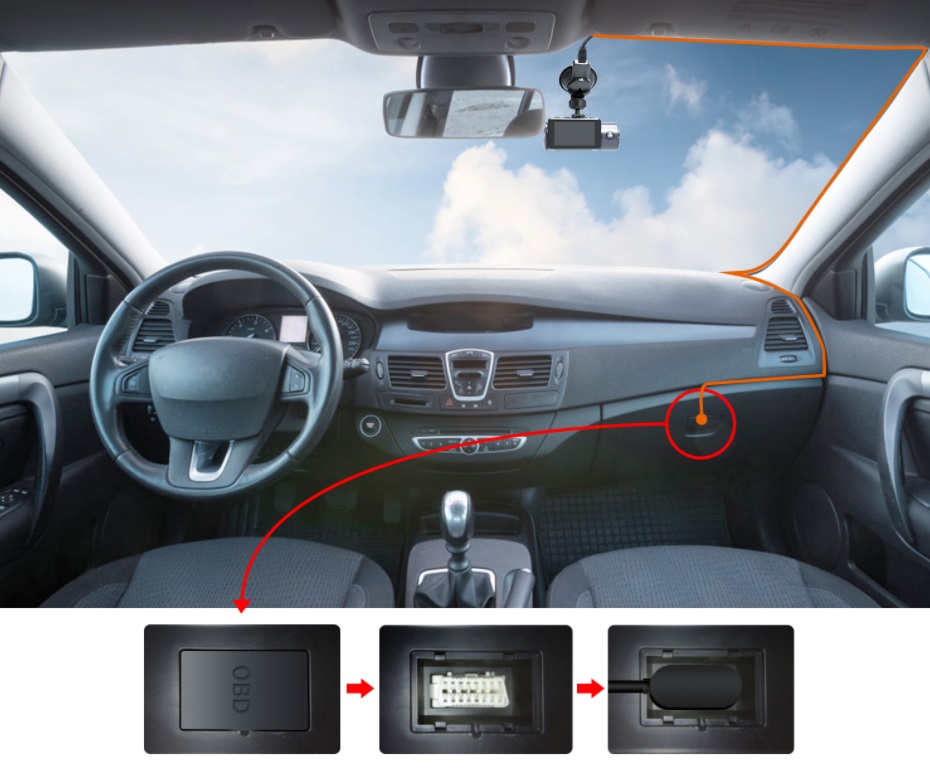 montaż wideorejestratora obd