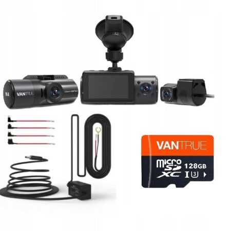 Kamera samochodowa VANTRUE N4 2.5K + 128GB + adapter ACC