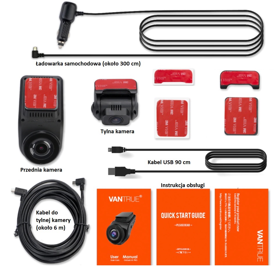 montaż wideorejestratora warszawa zestaw zawiera