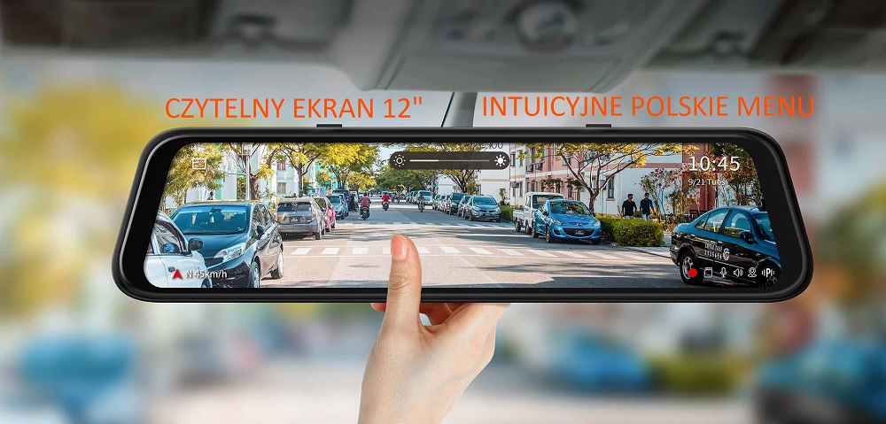 lusterko z kamerą cofania Vantrue m2