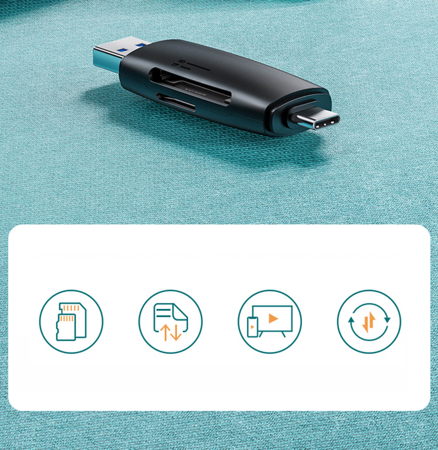 Adapter czytnik kart pamięci micro sd USB C - obrazek 5
