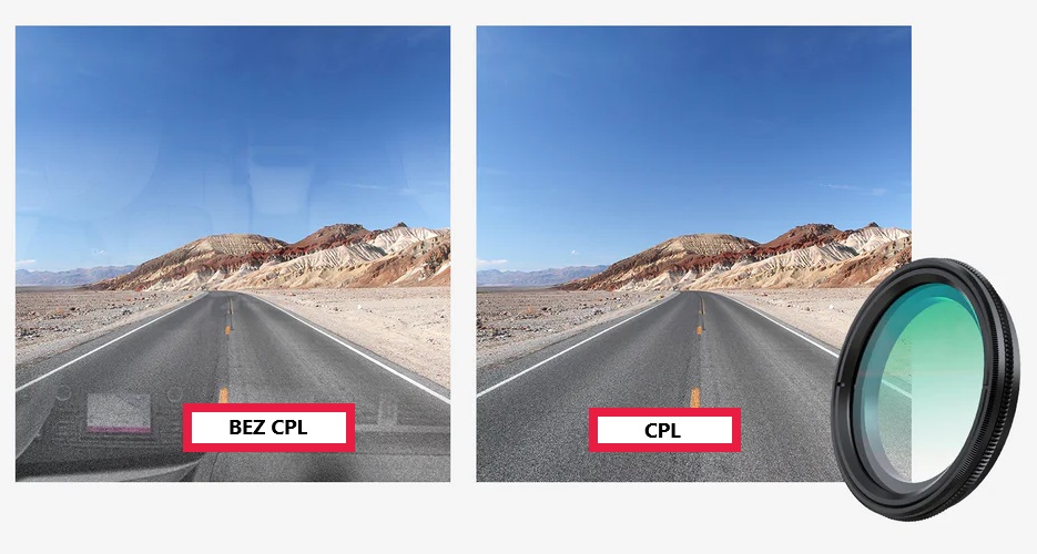 filtr cpl do kamery samochodowej