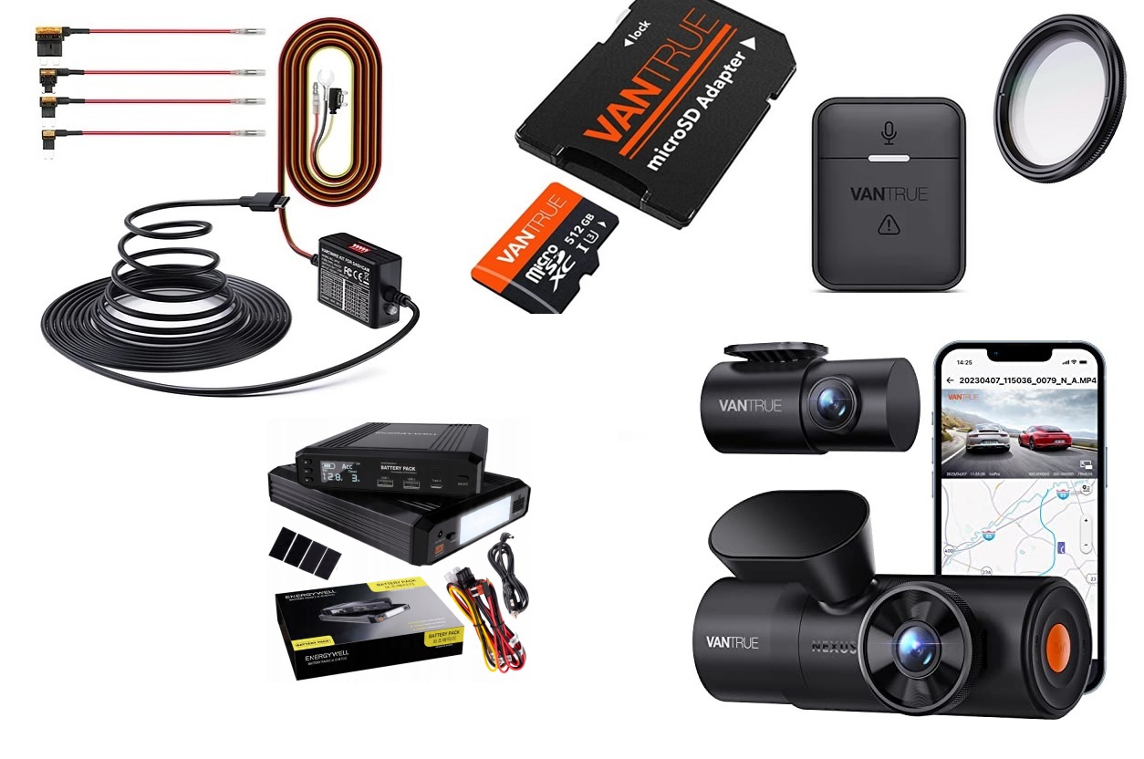 Kamera samochodowa Vantrue N4 PRO Full opcja 512 + powerbank samochodowy CELLINK NEO8+S